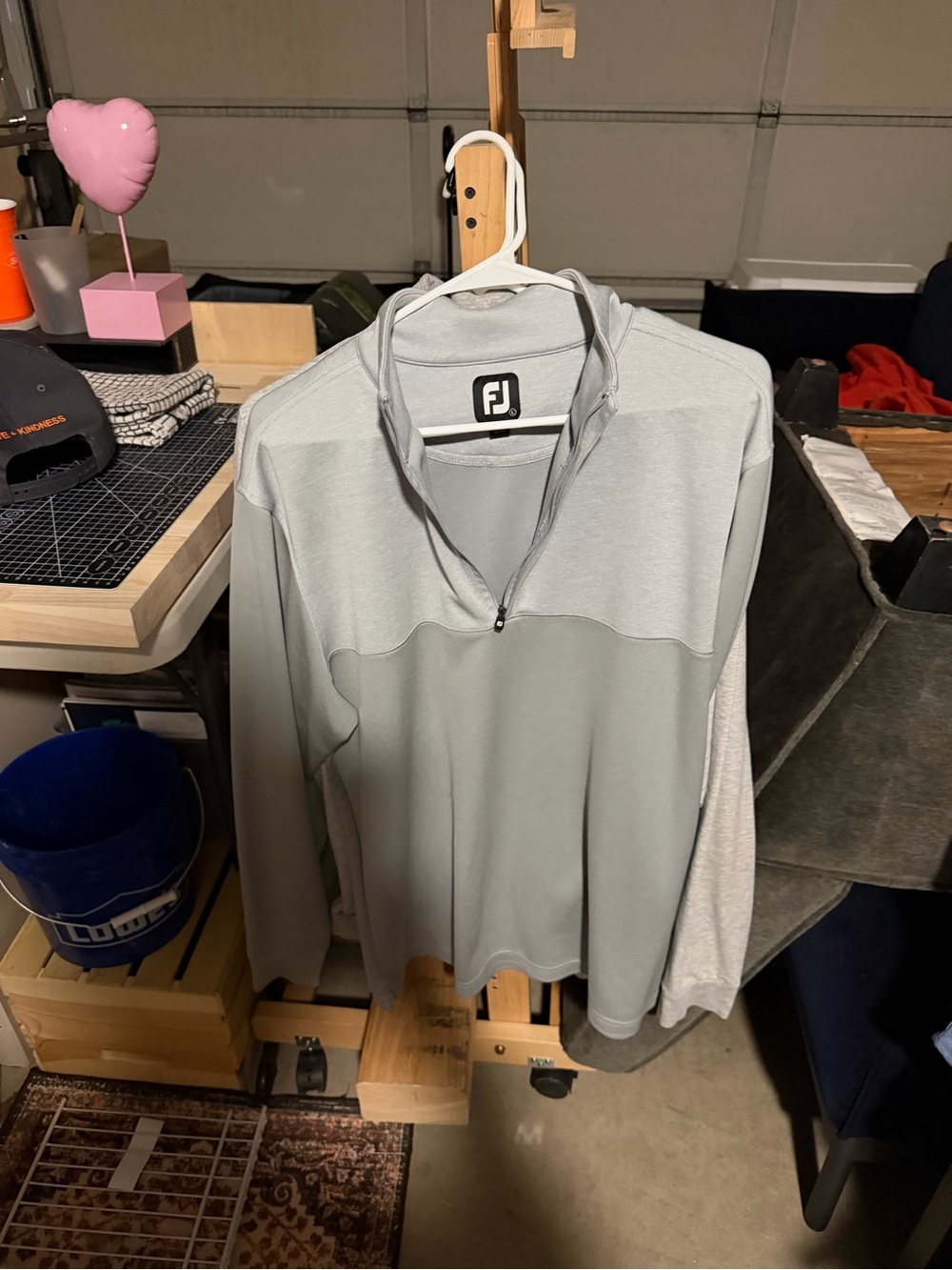 FootJoy Gray Lightweight Quarter-Zip Golf Pullover